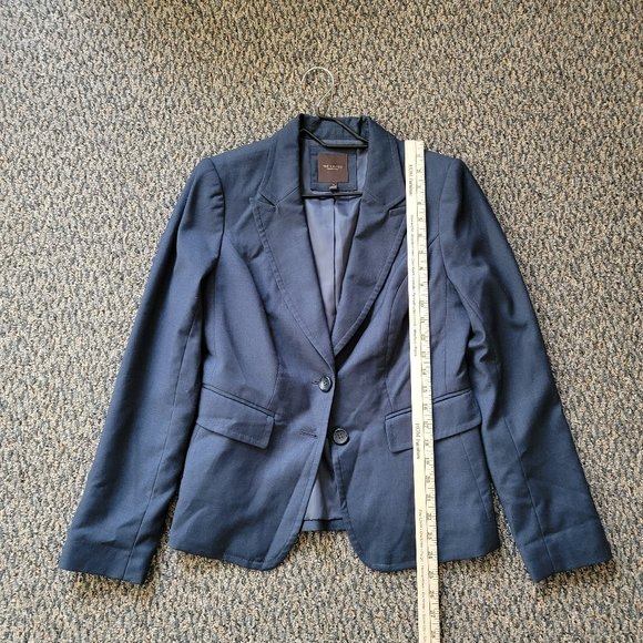 Vintage 90s The Limited Collection Navy Blue Tailored  Suit Jacket Size 6 - Picture 10 of 15